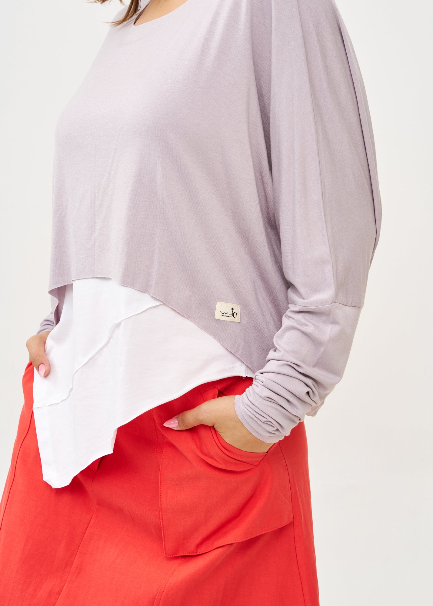 Light gray thin long sleeve shirt 