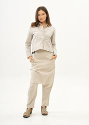Trousers, two buckles, light grey ribbon trim