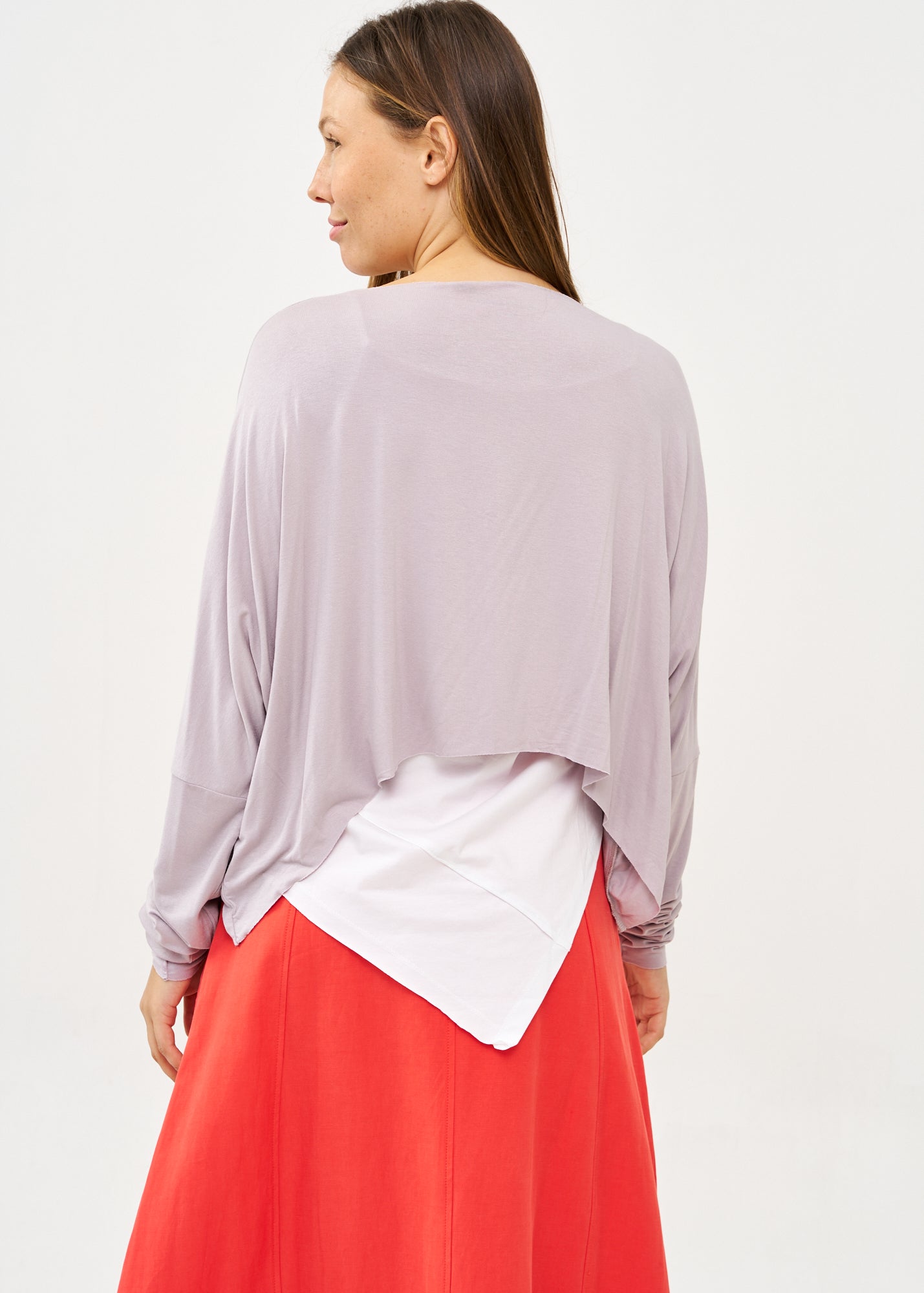 Light gray thin long sleeve shirt 