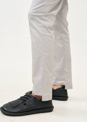 Long pants with elastic top 5 pockets light gray