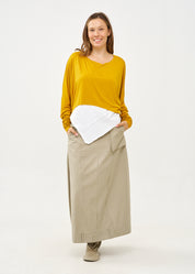 Mustard slim long sleeve shirt 