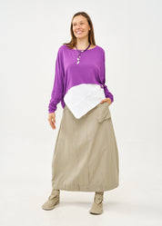Purple slim long sleeve shirt 