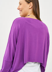 Purple slim long sleeve shirt 
