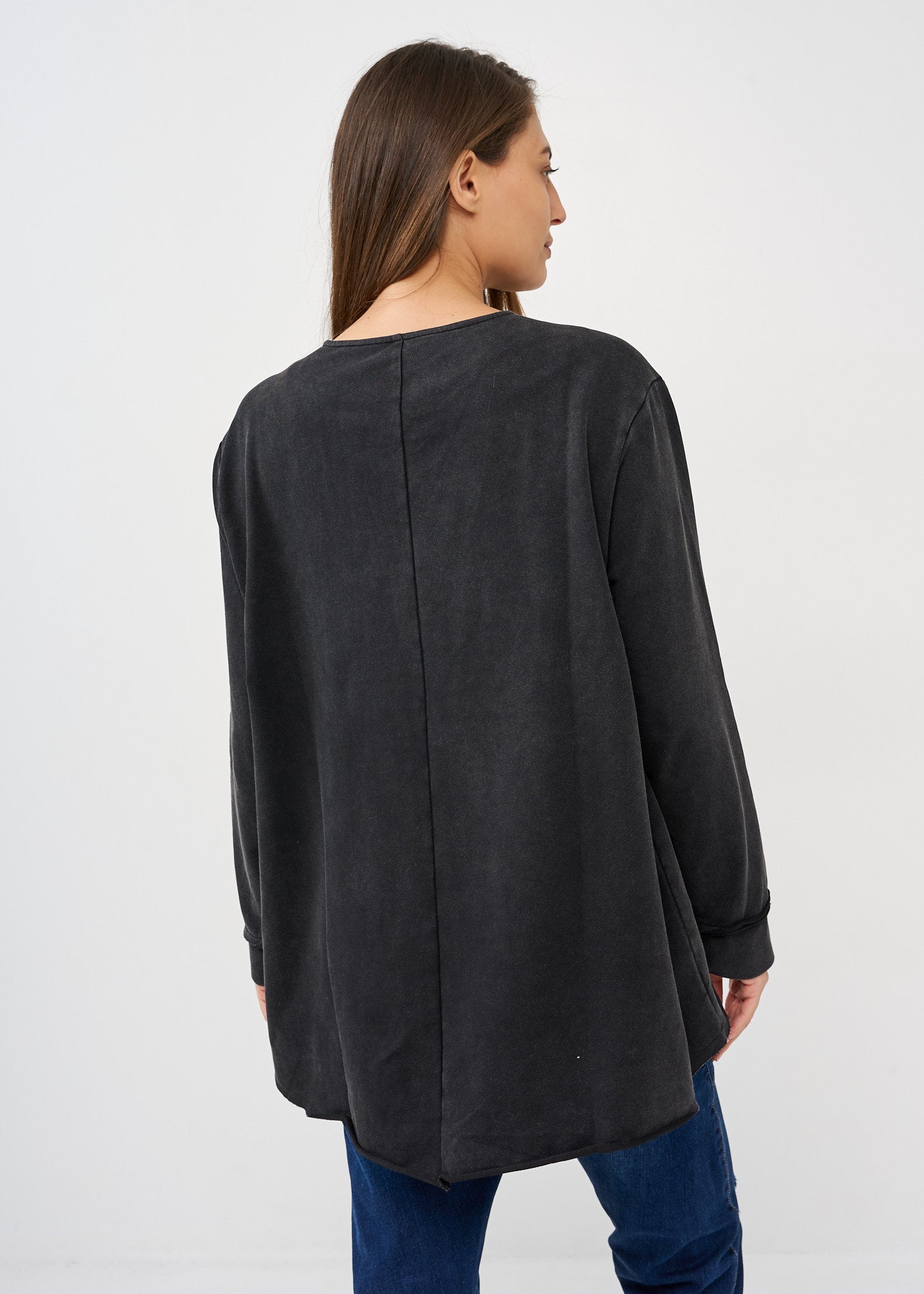 Wash jacket with black square key zipper Wash