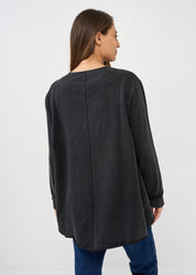 Wash jacket with black square key zipper Wash