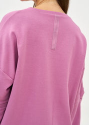 Purple Long Sleeve Sweatshirt with Open Back