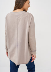Wash jacket with square key zipper, gray wash