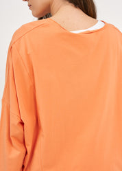 Orange long sleeve oversized shirt