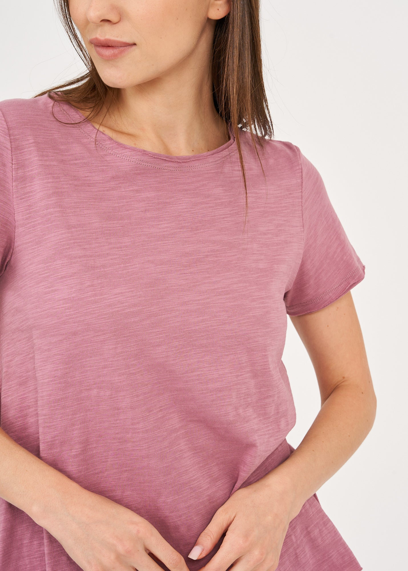 Purple long back triangle extension T-shirt