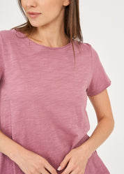 Purple long back triangle extension T-shirt