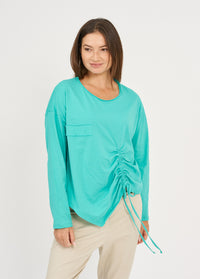 Turquoise pocket and shrink shirt - 00