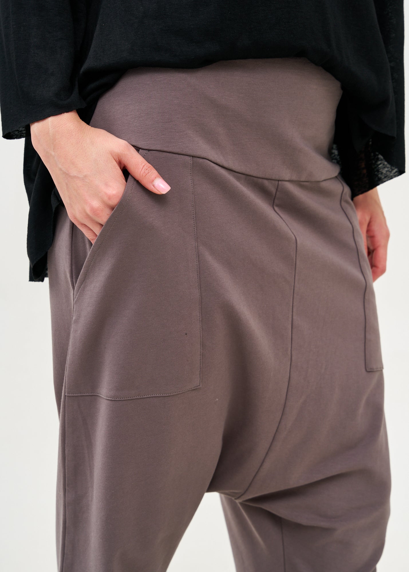 Gray high waisted baggy pants