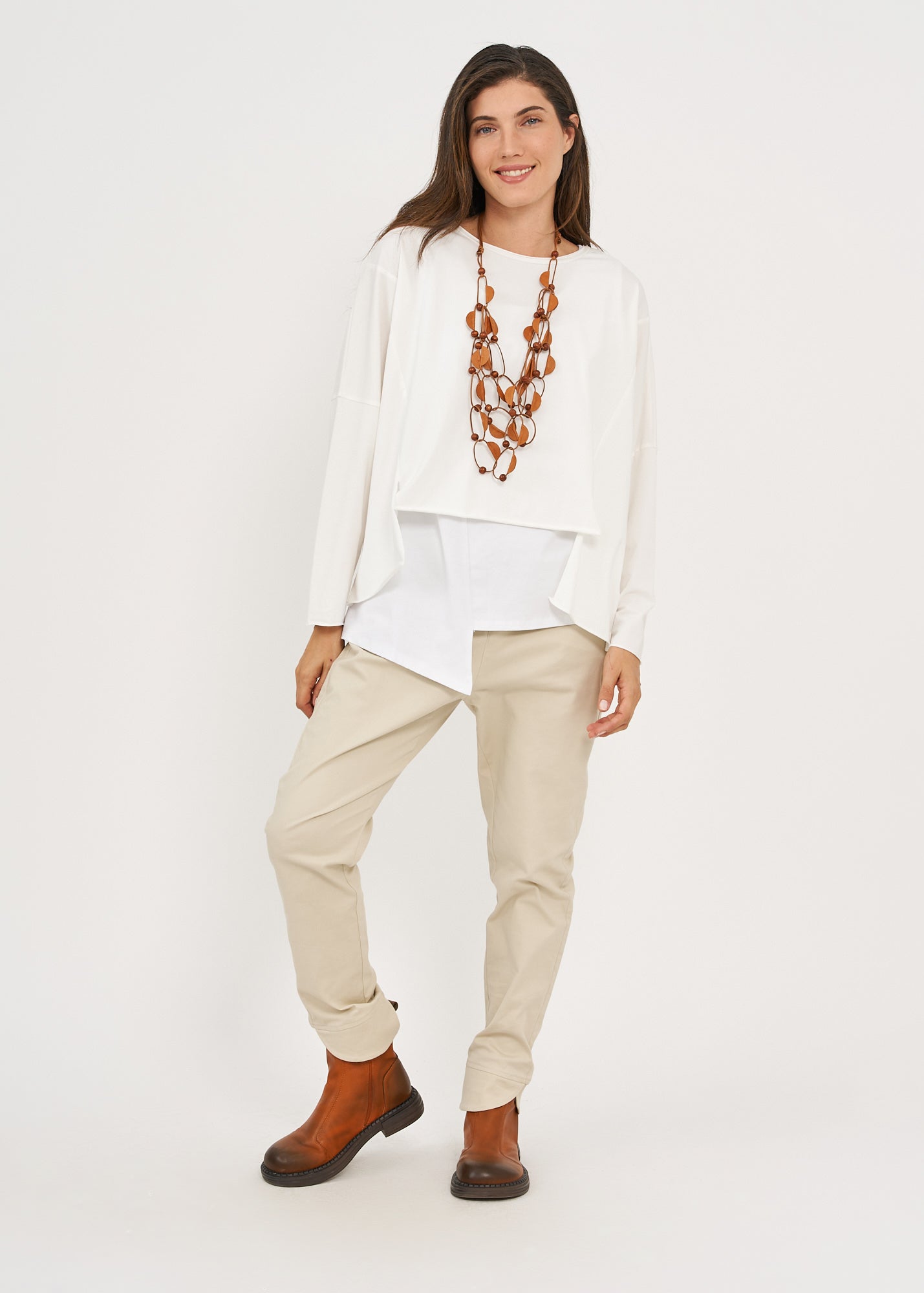 White long sleeve oversized shirt