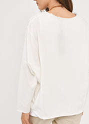 White long sleeve oversized shirt