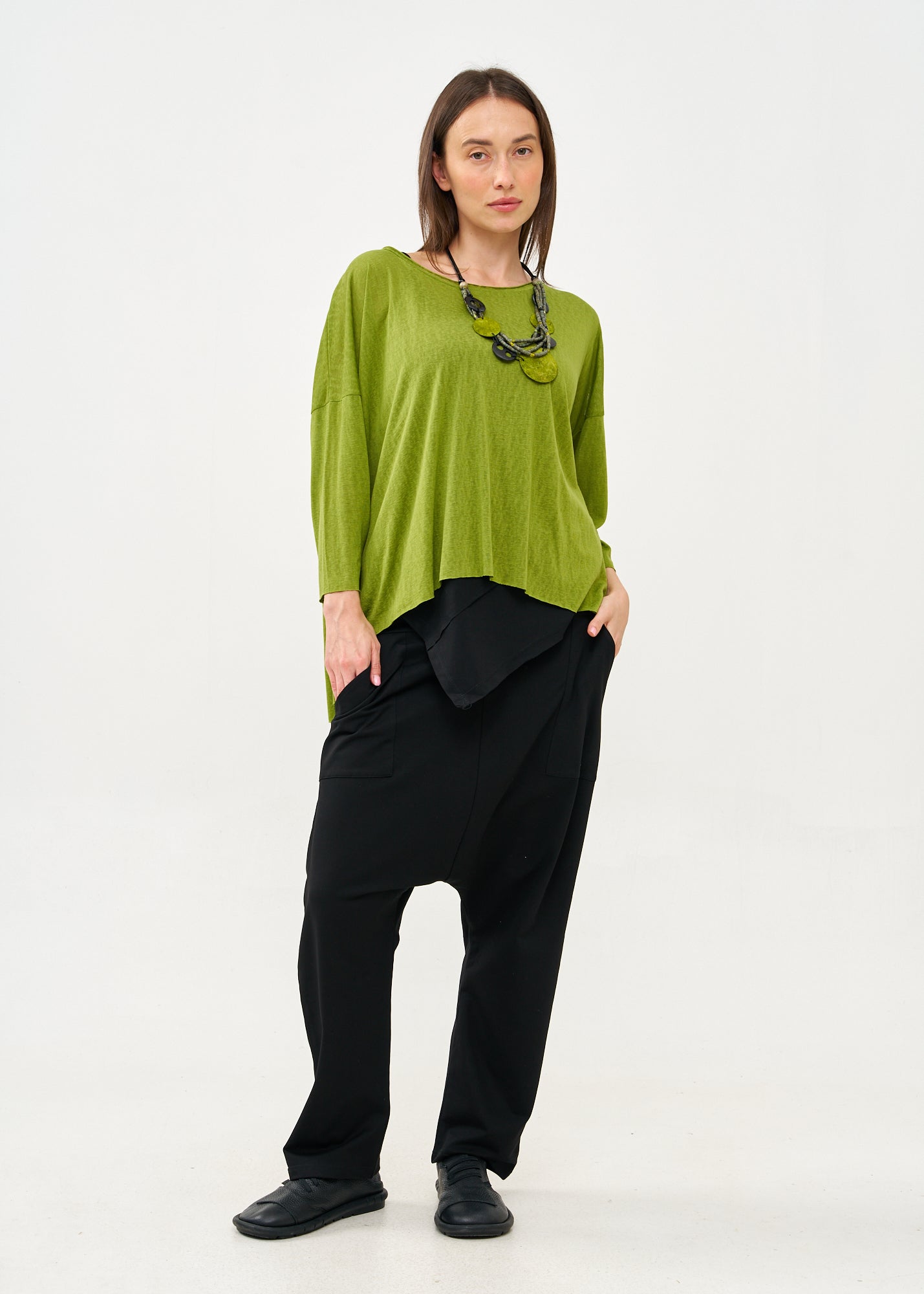 Black high waist baggy pants