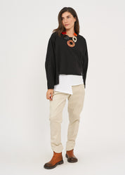 Black long sleeve oversized shirt
