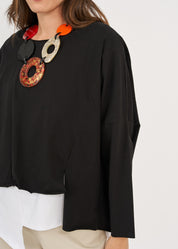 Black long sleeve oversized shirt