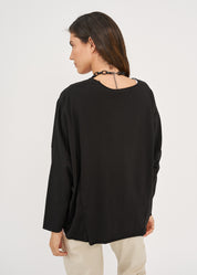 Black long sleeve oversized shirt