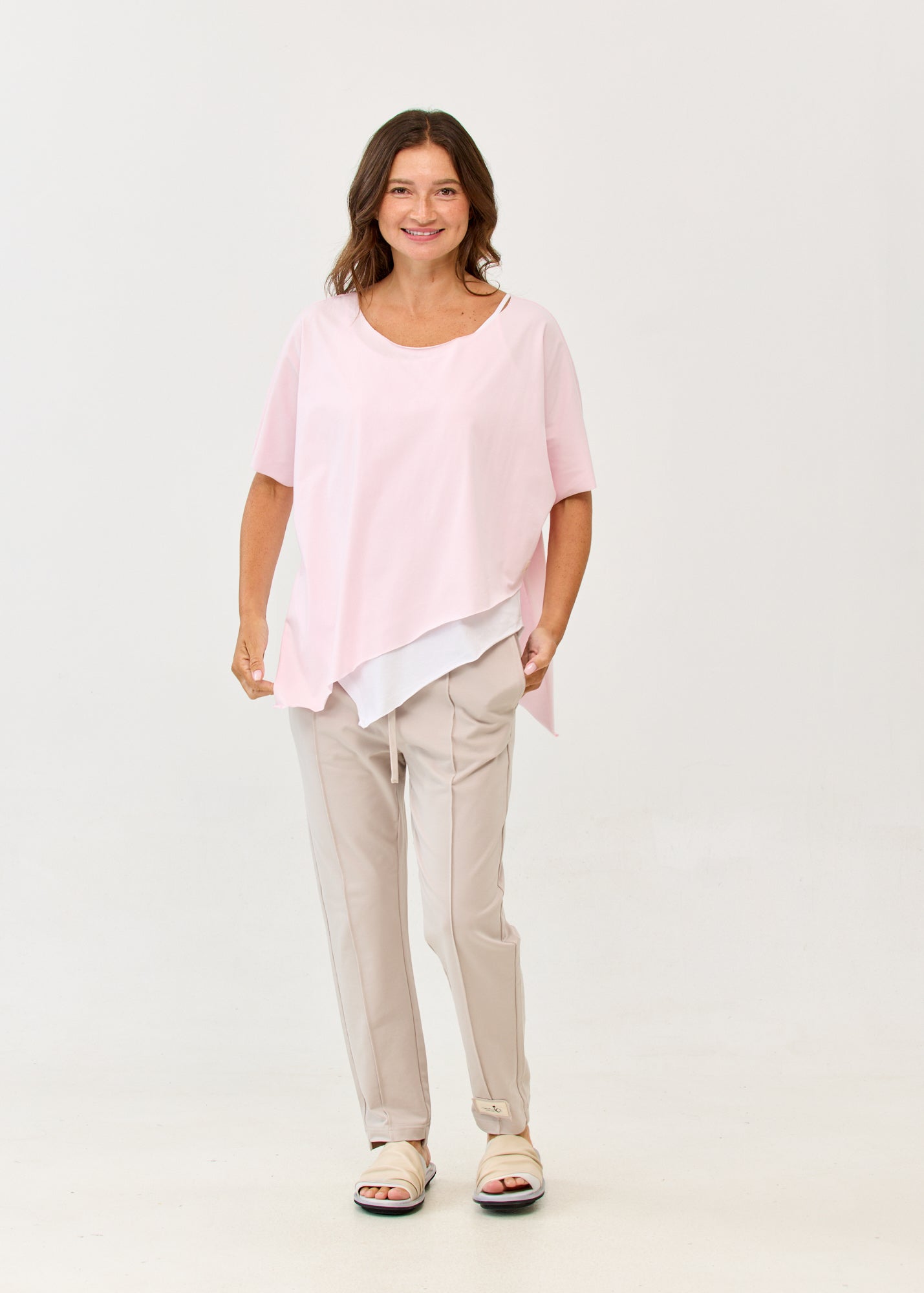 Pink short sleeve oversized bat shirt