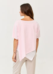 Pink short sleeve oversized bat shirt