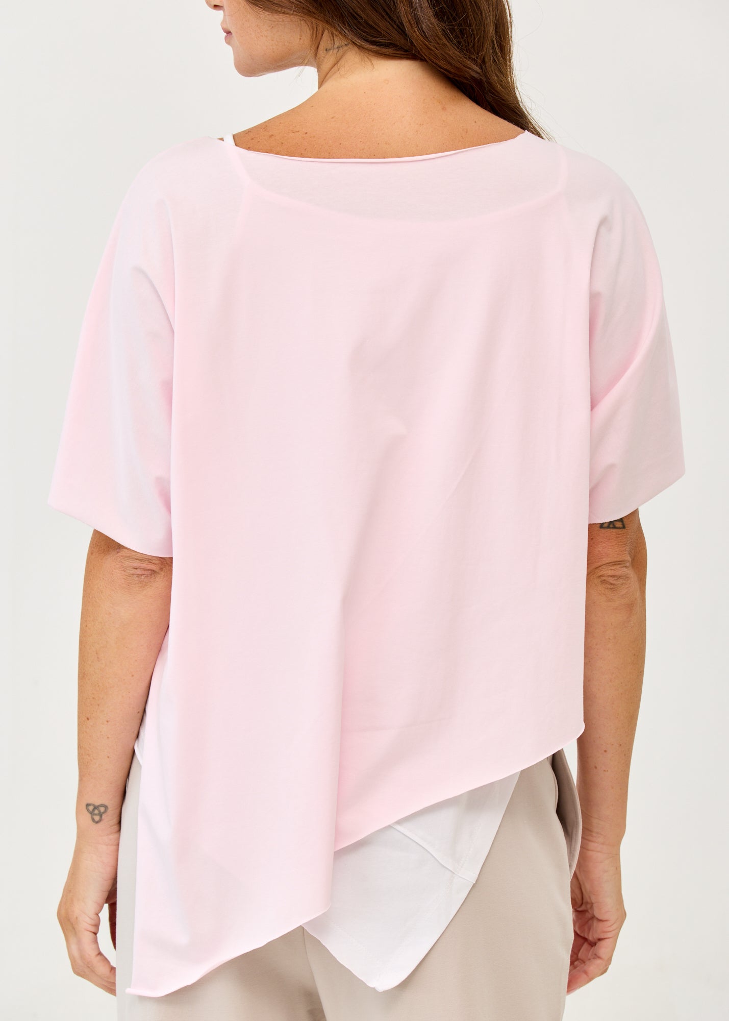 Pink short sleeve oversized bat shirt
