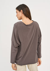 Dark gray long sleeve oversized shirt