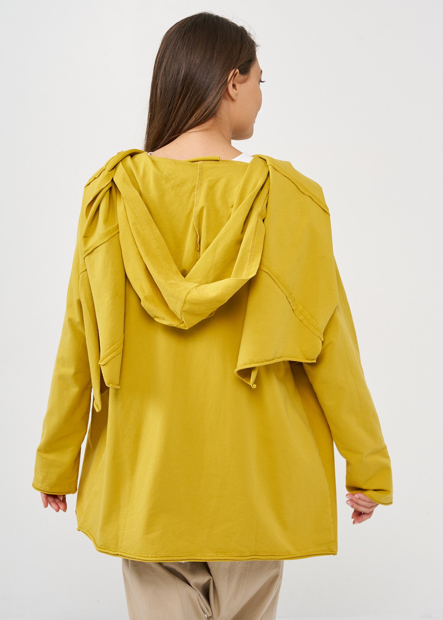 Mustard Wash Scarf Top