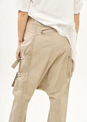 Baggy pants with zippers Stonewashed