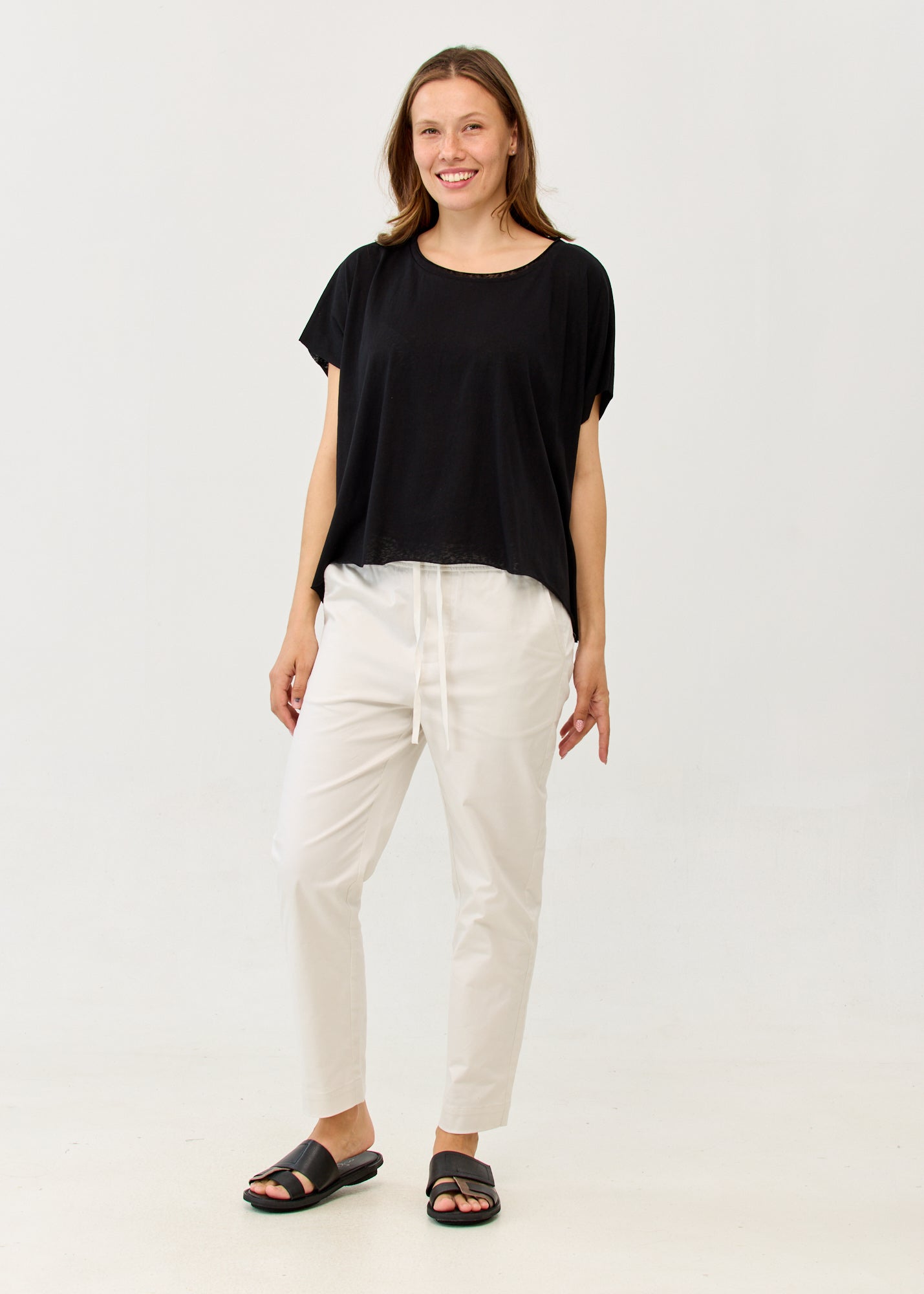 Black Slab fabric short shirt