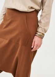 T-shirt baggy pants with brown kangaroo pocket
