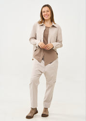 Brown leather combination high shoes