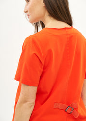Orange ribbon combination t-shirt top
