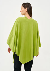 Green cape with diagonal closure