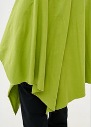 Green cape with diagonal closure
