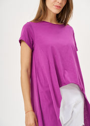 Long sleeve shirt with purple sides