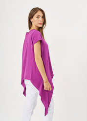 Long sleeve shirt with purple sides
