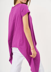 Long sleeve shirt with purple sides