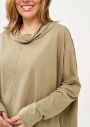 Brown glitter turtleneck shirt