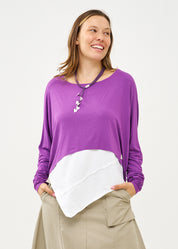 Purple slim long sleeve shirt 