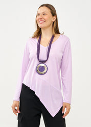 V-neck T-shirt, soft purple fabric
