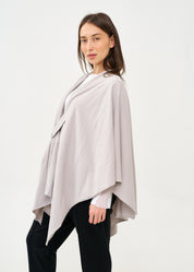 Cape with diagonal closure, light gray