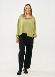 Green glitter turtleneck shirt