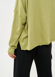 Green glitter turtleneck shirt
