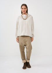 Boy cuff pants, brown color combination