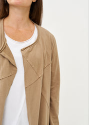 Brown long sleeve slim open top