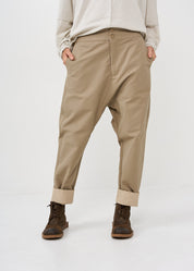 Boy cuff pants, brown color combination