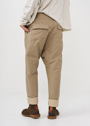 Boy cuff pants, brown color combination