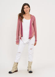 Open wash top, combination of a rib and a pink wash hat