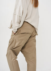 Boy cuff pants, brown color combination