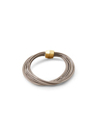 Beige smooth leather cord bracelet - 99